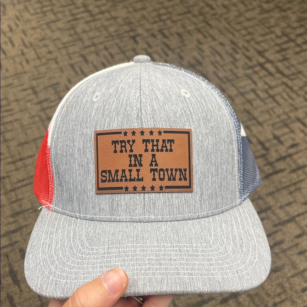 Gray and Red Trucker Hat